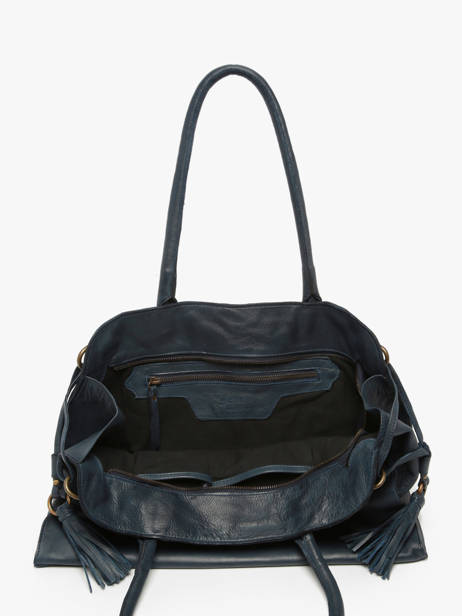 Sac Porté épaule Cow Cuir Basilic pepper Bleu cow BCOW85 vue secondaire 2