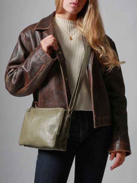 Sac Bandoulière Cow Cuir Basilic pepper Vert cow BCOW83 vue secondaire 1