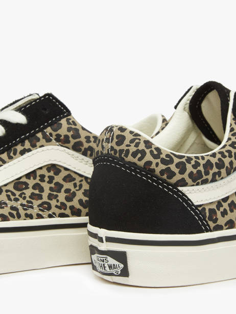 Sneakers Old Skool En Cuir Vans Noir women D6WYY61 vue secondaire 2