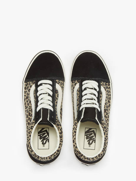 Sneakers Old Skool En Cuir Vans Noir women D6WYY61 vue secondaire 3