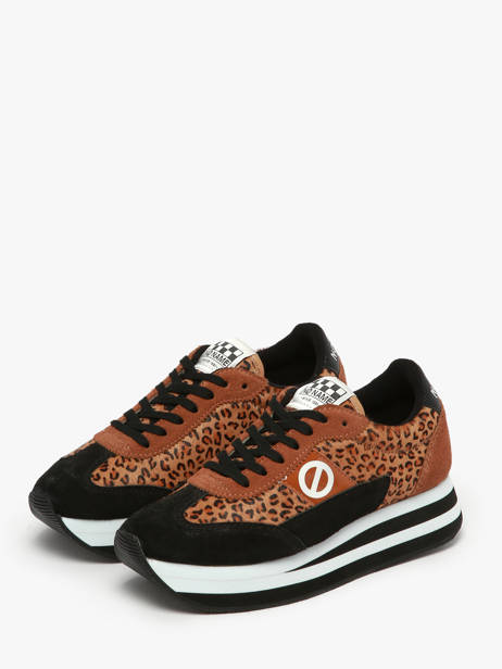 Sneakers Plateforme Flex M Jogger En Cuir No name Marron women IMHP01KC vue secondaire 1