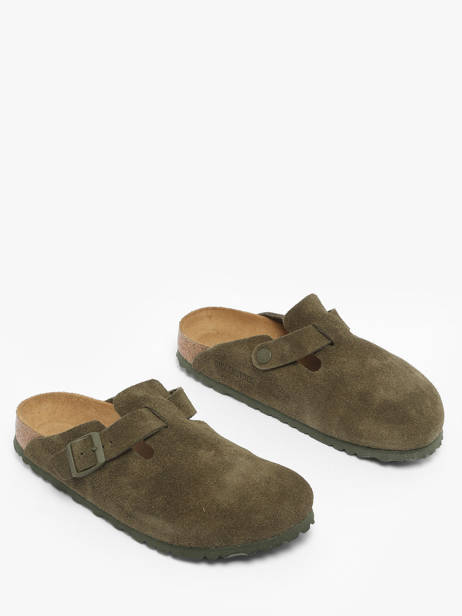 Mules Boston En Cuir Birkenstock Vert women 1024714 vue secondaire 1