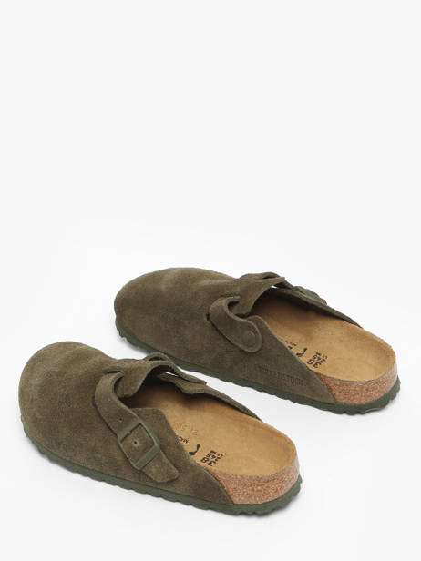 Mules Boston En Cuir Birkenstock Vert women 1024714 vue secondaire 2