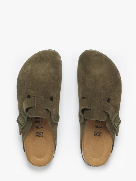 Mules Boston En Cuir Birkenstock Vert women 1024714 vue secondaire 3