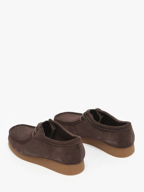 Mocassins Wallabee En Cuir Clarks Marron men 26178279 vue secondaire 2