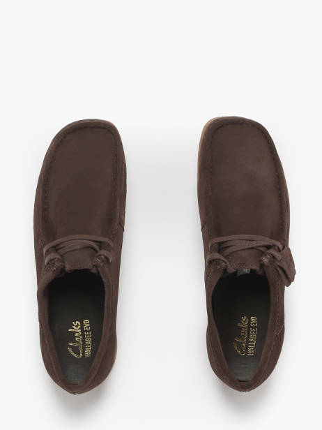 Mocassins Wallabee En Cuir Clarks Marron men 26178279 vue secondaire 3