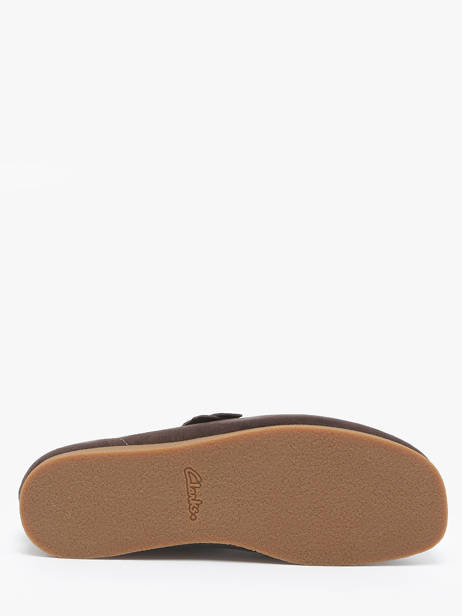 Mocassins Wallabee En Cuir Clarks Marron men 26178279 vue secondaire 4