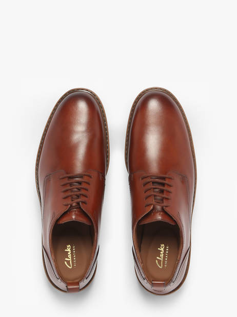 Chaussures Derbies Aldwin Lace En Cuir Clarks Marron men 26183252 vue secondaire 3