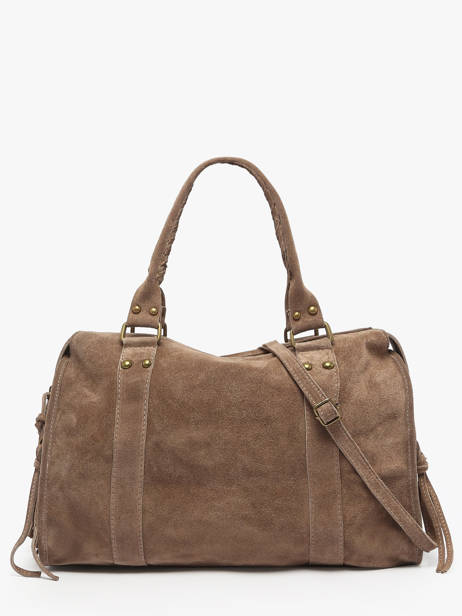 Sac Porté épaule A4 Velvet Cuir Milano Marron velvet VE24095 vue secondaire 4