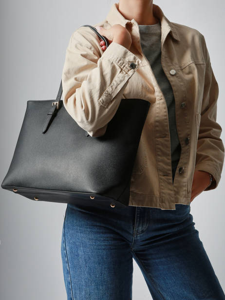 Sac Porté épaule A4 Saffiano David jones Noir saffiano 3 vue secondaire 1