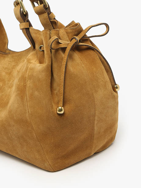 Sac Porté épaule Chiara Cuir De Saumon Gerard darel Jaune chiara DCS84407 vue secondaire 5