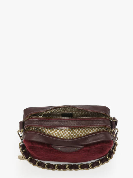 Sac Bandoulière Vintage Cuir Mila louise Rouge vintage 23673FUC vue secondaire 2