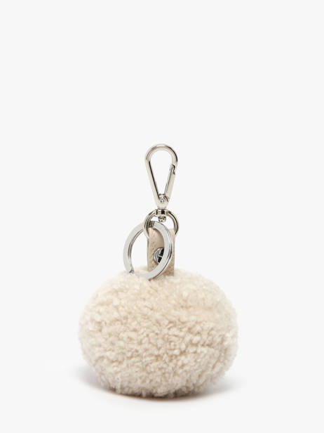 Porte-clefs Pompon Shearling Cuir Nathan baume Beige nathan 200N