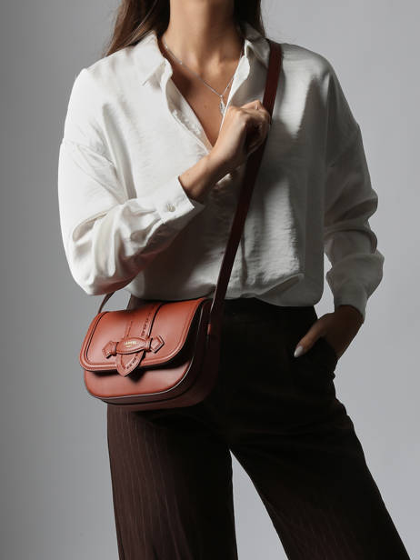 Sac Bandoulière Sienna Cuir Lancel Orange sienna A13718 vue secondaire 1