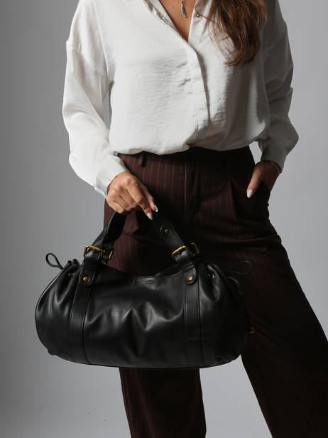 Sac Porté épaule Icone Cuir Gerard darel Noir icone DCS01410 vue secondaire 1
