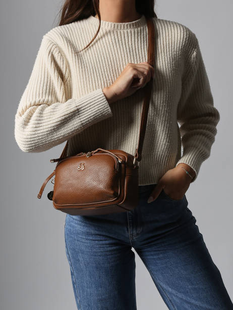 Sac Bandoulière Zip Lulu castagnette Marron zip ZITA vue secondaire 1