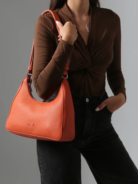 Sac Porté épaule Manaus Cuir Nathan baume Orange brasil 2 vue secondaire 1