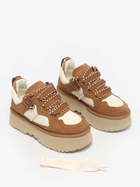 Sneakers Plateforme En Cuir Ugg Marron women 1171541 vue secondaire 1
