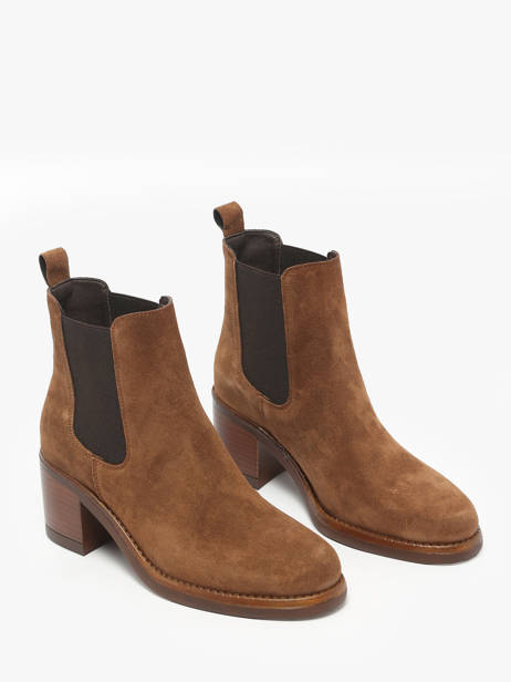 Bottines à Talon En Cuir Alpe Marron women 55311103 vue secondaire 1