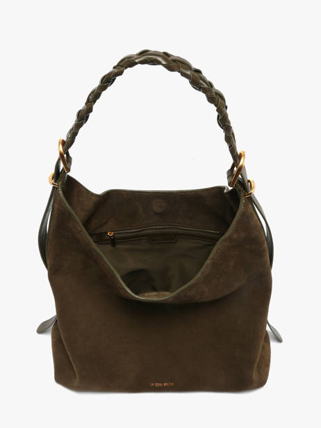 Grand Sac Hobo Jess En Cuir Velours Vanessa bruno Vert jess 29V40917 vue secondaire 3