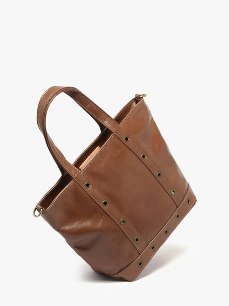 Sac Porté Main Cabas Cuir Cuir Vanessa bruno Marron cabas cuir 82V40435 vue secondaire 2