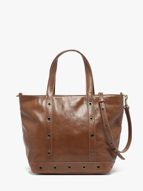 Sac Porté Main Cabas Cuir Cuir Vanessa bruno Marron cabas cuir 82V40435 vue secondaire 4