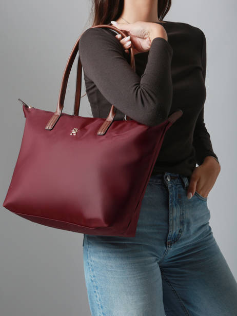 Sac Porté épaule A4 Popette Nylon Tommy hilfiger Rouge popette AW17711 vue secondaire 1