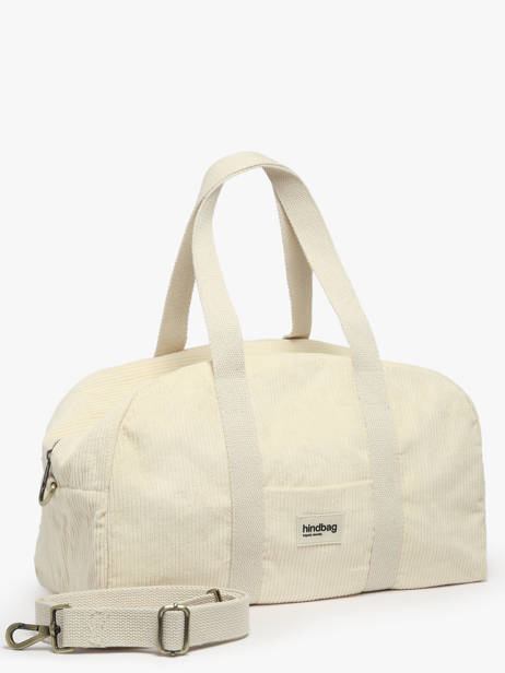 Sac Porté épaule Velours Velours Côtelé Hindbag Beige velours V vue secondaire 2