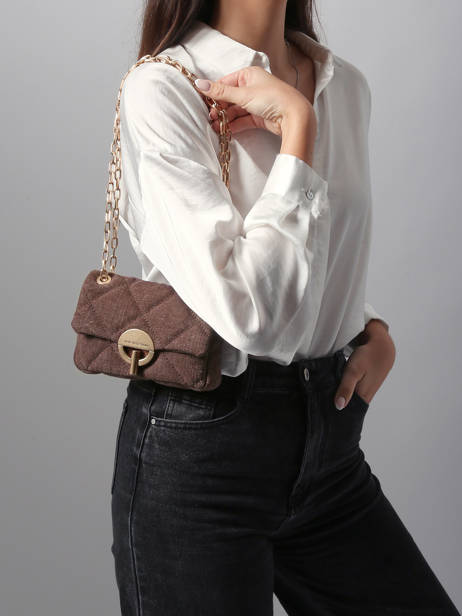 Sac Bandoulière Moon Lin Vanessa bruno Marron moon 70V40326 vue secondaire 1