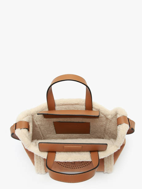 Sac Porté Main K Circle Shearling Cuir Karl lagerfeld Marron k circle A4W30087 vue secondaire 3