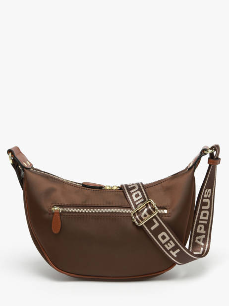 Sac Bandoulière Jamie Nylon Ted lapidus Marron jamie DU43503 vue secondaire 3