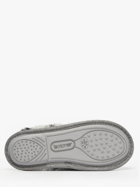 Chaussons Isotoner Gris women 97357 vue secondaire 4