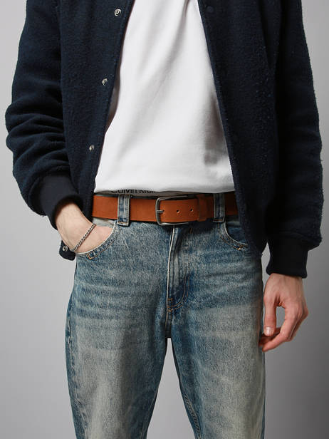 Ceinture Homme Lingo Cuir Von dutch Marron belt LINGO vue secondaire 1