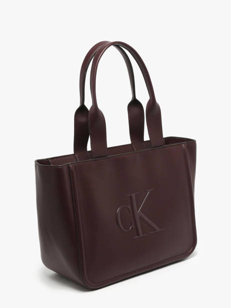 Sac Porté épaule Bold Monogram Calvin klein jeans Rouge bold monogram 4F3218G vue secondaire 1