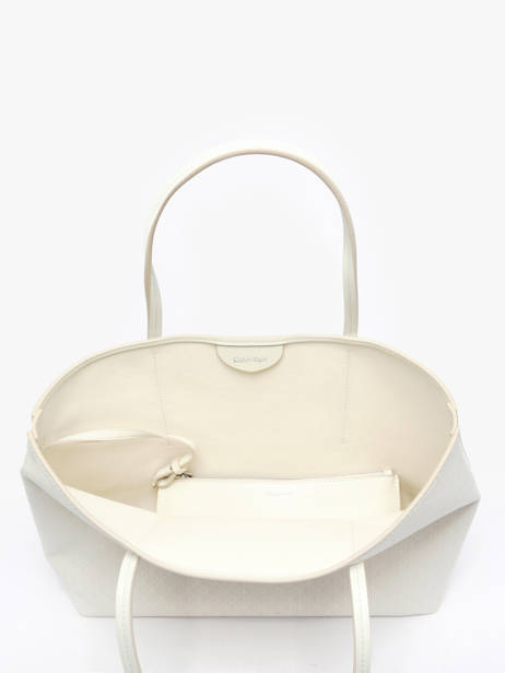 Sac Porté épaule Coated Emblem Calvin klein jeans Blanc coated emblem 4F3267G vue secondaire 2