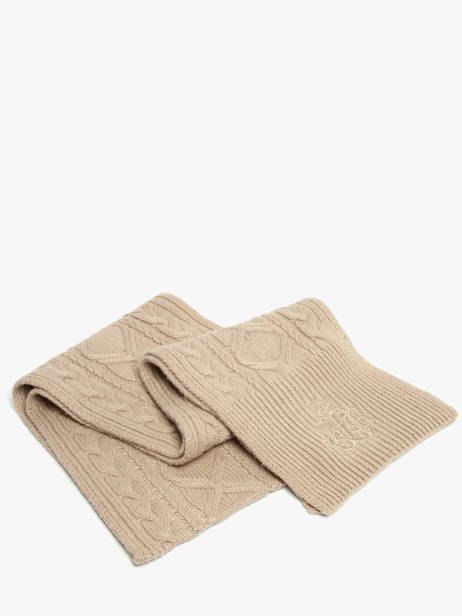 Écharpe Lauren ralph lauren Marron textile 54P04467 vue secondaire 2