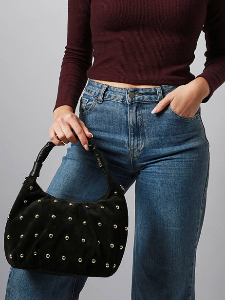 Sac Porté épaule Velvet Studs Milano Noir velvet studs VS25094 vue secondaire 1
