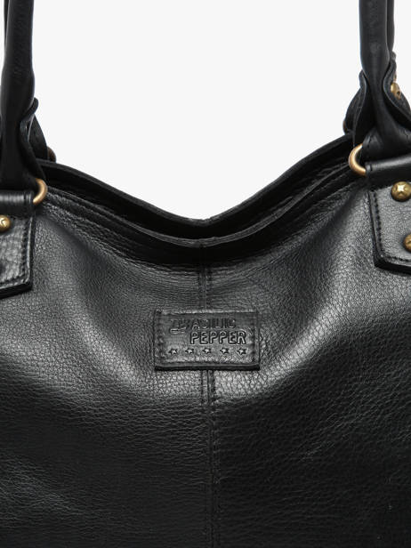 Sac Porté épaule Dakota Cuir Basilic pepper Noir dakota BDAK31 vue secondaire 5