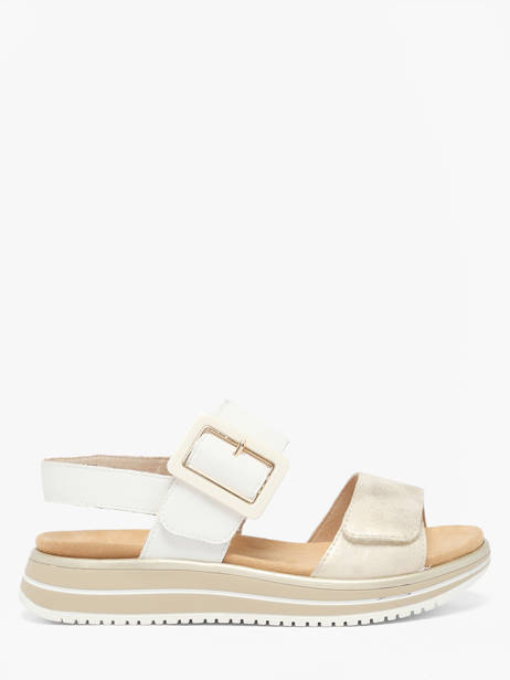 Sandales En Cuir Remonte Blanc women 80