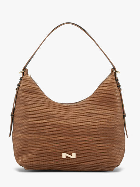Sac Porté épaule Carrie Texture Cuir Nathan baume Marron vogue 1TX