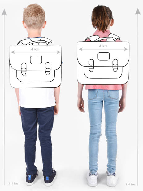 Cartable 3 Compartiments Cameleon Beige vintage north PBVWCA41 vue secondaire 1