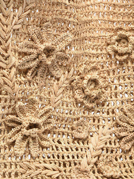 Sac Porté épaule Cabas Raphia Raphia Vanessa bruno Beige cabas raphia 25V40890 vue secondaire 2