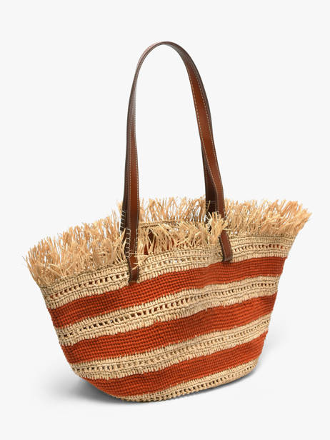 Sac Porté épaule Cabas Raphia Raphia Vanessa bruno Rouge cabas raphia 23V40928 vue secondaire 1