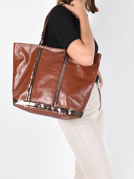Shopper Cabas Cuir Leather Vanessa bruno Brown cabas cuir 2V40409 other view 1