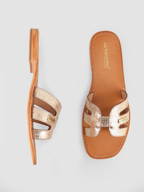 Leather Hadamia Slide Sandals Les tropeziennes Gold women HADAMIA other view 1