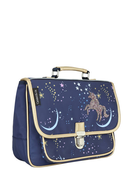 Cartable 1 Compartiment Caramel et cie Bleu boheme FI vue secondaire 2