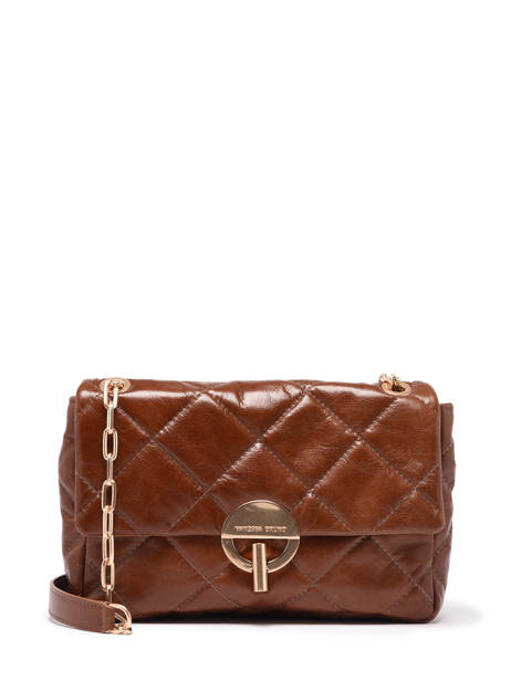Large Quilted Leather Moon Shoulder Bag Vanessa bruno Brown moon 84V40329