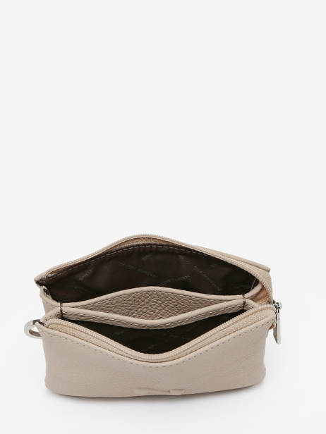 Porte-monnaie 2 Compartiments Cuir Nathan baume Beige original n 302N vue secondaire 1