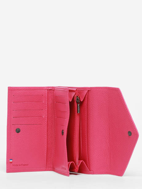Leather Madras Wallet Purse Etrier Pink madras EMAD469 other view 1