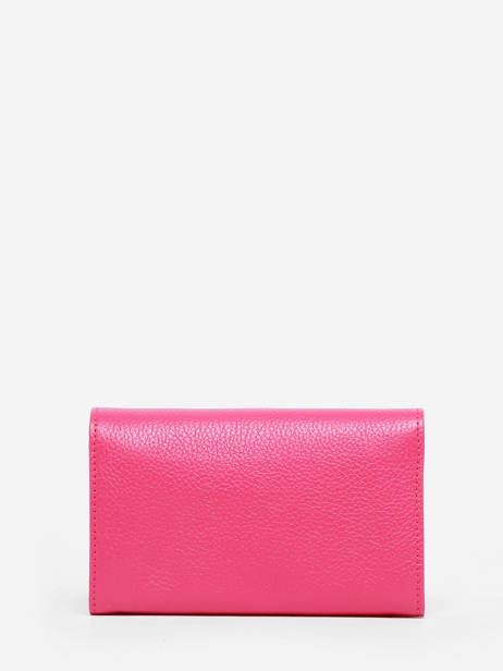 Leather Madras Wallet Purse Etrier Pink madras EMAD469 other view 2